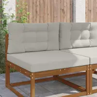 vidaXL Sofakissen für draußen （2 pcs）- CLORIS - Grau Polyester - Gartenmöbelauflagen C1721
