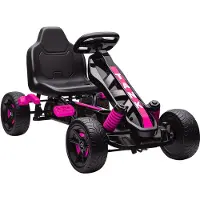 AIYAPLAY Gokart Tretauto mit Handbremse, Automatisches Kupplungssystem