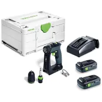 Festool Akku-Bohrschrauber CXS 18 TBX4,0 I-Plus, incl. 2x Akku 4 Ah, Schnellladegrät, Zubehör, Systainer