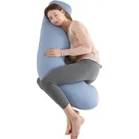 Famanu XXL-U-förmiges Schwangerschaftskissen – Komfortables Körperkissen für Schwangere – 70 x 145 cm Schwangerschaftskissenbezug XXL