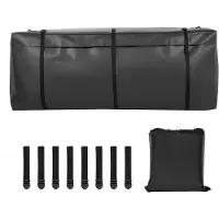 OEM Auto-Ladetassen-Beutel für Anhängerkupplung, wasserdicht, 840d-PVC (0,566 m³), für Lkw-Ladeflächen mit 8 starken Riemen für Pkw und SUV, schwarz