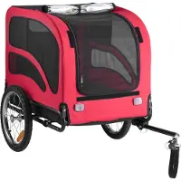 Vevor Hundeanhänger, bis zu 45 kg, Haustierwagen-Fahrradträger für kleine & große Hunde, klappbarer Rahmen mit Rädern, universelle Fahrradkupplung