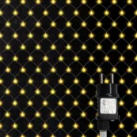 Peviasot LED Lichternetz Lichterkette 4,5x1,6 m 300 LEDs Mesh Weihnachtsbeleuchtung Strom Büsche Garten Baum Zimmer Balkon Party Deko Warmweiß