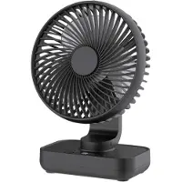 Honeywell Tischventilator Leise Automatisch Oszillierend, 4000mAh Akku USB Klein Tragbarer 4 Geschwindigkeiten LED-Digitalanzeige für den Schreibtisch, Zuhause