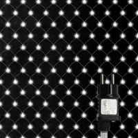 Peviasot LED Lichternetz Lichterkette 4,5x1,6 m 300 LEDs Mesh Weihnachtsbeleuchtung Strom Büsche Garten Baum Zimmer Balkon Party Deko Kaltweiß