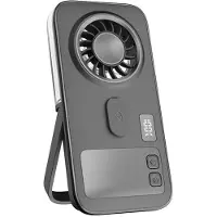 Slyrun Tragbarer Sprüh Ventilator, USB wiederaufladbarer Kühlventilator mit 4 Geschwindigkeiten, ideal für Outdoor, Strand & Sommer Hitze