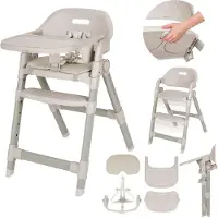 Lionelo Matt 3in1 Hochstuhl mitwachsend klappbar höhenverstellbar bis 110 kg - Beige