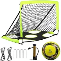 Famanu Faltbare Fußballtore 120x90x90 cm für Kinder - Tragbare Pop-Up Torpfosten