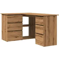 vidaXL Eckschreibtisch Artisan-Eiche 145x100x76 cm Holzwerkstoff