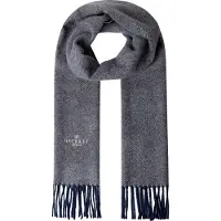 Hackett London für Herren. HM0400109 Twill Wool Cash Schal blau (OSFA), Lässig, Wolle, Klassisch