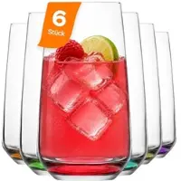 LAV Lal Rainbow Longdrinkgläser – 480 ml (16 1/4 oz), 6er Set