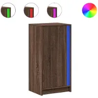 vidaXL LED-Sideboard Braun Eichen-Optik 42,5x34x85 cm Holzwerkstoff