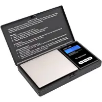 Wozinsky WDW-1000 Schmuckwaage 200 g, 0,01 g Präzision, beleuchtet – Schwarz