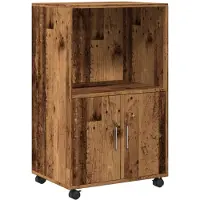 vidaXL Rollschrank Altholz-Optik 55x40x91 cm Holzwerkstoff