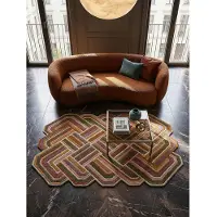 KADIMA DESIGN Wollteppich Hoch-Tief Flieder 140 x 200 cm - SOAR