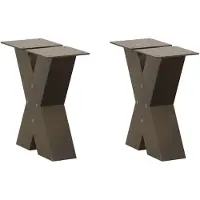 vidaXL Couchtischbeine X-Form 2 Stk. Naturstahl 40x(30-31) cm Stahl