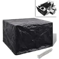vidaXL Abdeckung Für Gartenmöbel 113x113x73 Cm 4 Poly Rattan Einstellen 8 Ösen 113x113x73 Cm