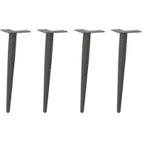 vidaXL Couchtischbeine Konische Form 4 Stk. Anthrazit 42-43 cm Stahl