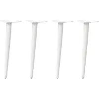 vidaXL Couchtischbeine Konische Form 4 Stk. Weiß 30-31 cm Stahl