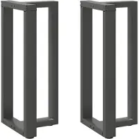 vidaXL Bartischbeine T-Form 2 Stk. Anthrazit 50x35x(90-91) cm Stahl