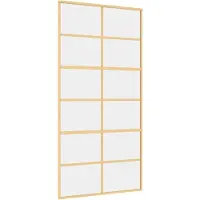 vidaXL Schiebetür Golden 102,5x205 cm ESG-Klarglas und Aluminium