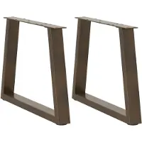 vidaXL Couchtischbeine V-Form 2 Stück Schwarz 70x(42-43,3) cm Stahl