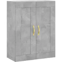 vidaXL Wandschrank Betongrau 69,5x34x90 cm Holzwerkstoff