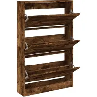 vidaXL Schuhschrank Räuchereiche 80x21x125,5 cm Holzwerkstoff