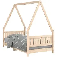 vidaXL Kinderbett 80x160 cm Massivholz Kiefer