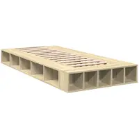vidaXL Bettgestell Sonoma-Eiche 90x190 cm Holzwerkstoff