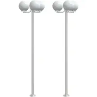 vidaXL Wegeleuchten 2 Stk. Silbern 215 cm Edelstahl