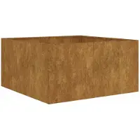 vidaXL Pflanzkübel 80x80x40 cm Cortenstahl, Farbe: Rostig