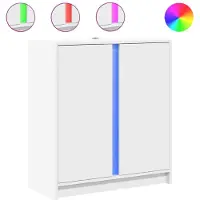 vidaXL LED-Sideboard Weiß 77x34x85 cm Holzwerkstoff