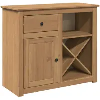 vidaXL Sideboard mit Schubladen PANAMA 93x40x80 cm Massivholz Kiefer