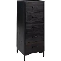 vidaXL Kommode Schwarz 42x35x110 cm Massivholz Kiefer