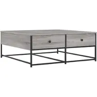 vidaXL Couchtisch Grau Sonoma 100x99x40 cm Holzwerkstoff