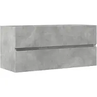 vidaXL Waschbeckenunterschrank Betongrau 100x38,5x45 cm Holzwerkstoff
