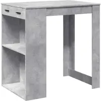 vidaXL Bartisch Betongrau 102x70x103,5 cm Holzwerkstoff