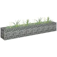 vidaXL Gabionen-hochbeet Aus Verzinktem Stahl 180x30x30 Cm