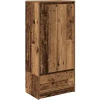 vidaXL Schrank mit Schublade Altholz-Optik 55,5x34x119,5 cm