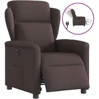 vidaXL Relaxsessel Elektrisch Dunkelbraun Stoff