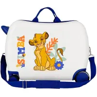 Disney Unisex für Kinder. 2659821 Kinderkoffer 2 multidirektionale Räder Simba Farben weiß, blau -38x50x20cm (OSFA), ABS/Polykarbonat, Kabin