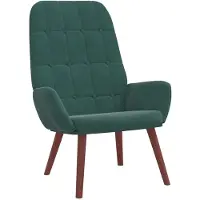 vidaXL Relaxsessel mit Hocker Dunkelgrün Samt