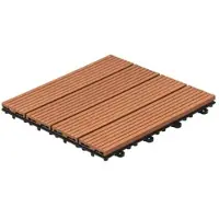 HOME DELUXE Holzfliesen »BAVARO«, 30 x 30 x 2,2 cm, 3 m2 - braun