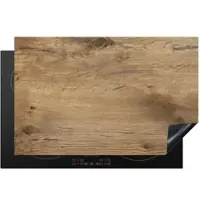 MuchoWow HERDABDECKPLATTE Holz - Braun - Holzoptik Induktionsschutz 80x52.2 cm