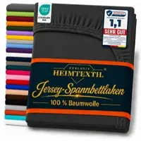 EXKLUSIV HEIMTEXTIL Marke Jersey Spannbettlaken 180-200x200 cm Schwarz