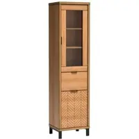 Masseno VITRINE CARINI 187,4 / 50 cm in Eichefarben