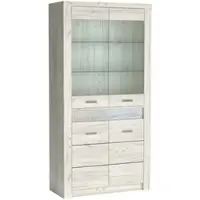 Masseno VITRINE ZERI 192 / 96 cm in Eiche Bianco