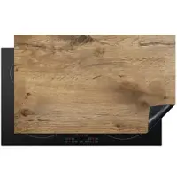 MuchoWow HERDABDECKPLATTE Holz - Braun - Holzoptik Induktionsmatte 83x51 cm