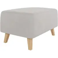 S-Style Möbel HOCKER Mario Silber Microfaser